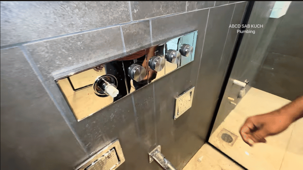 Installing shower mixer in Dubai bathroom