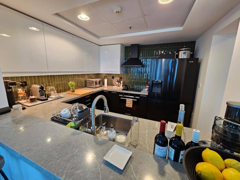 Sleek stainless steel kitchen appliances